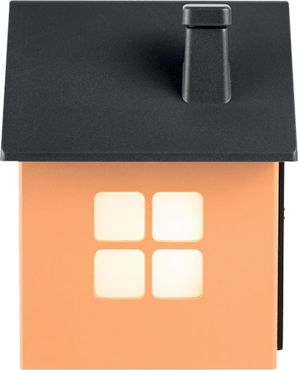 Digital Alarm Clock House LED Screen Night Light Life Tiny House Black