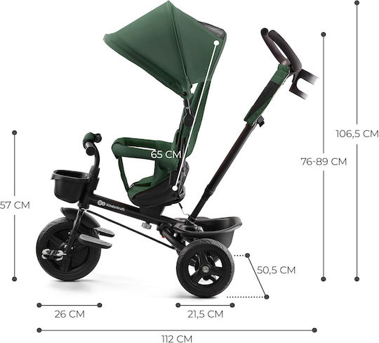 Kinderkraft Aveo Πτυσσόμενο & Μετατρεπόμενο για 9 Μηνών Πράσινο