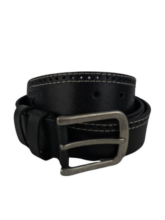 Herren Gürtel Leder Schwarz