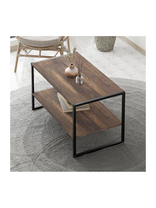 Rechteckiger Beistelltisch Giza Holz Rustikal Karydi M90.2xL50.3xH50.4cm