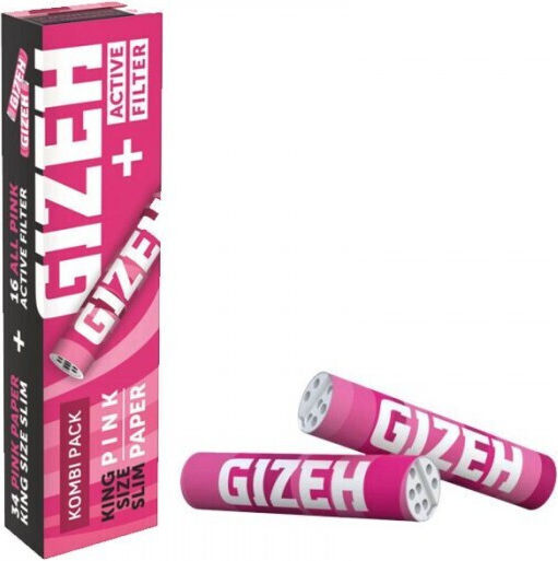 Gizeh Active Filter 34 Листчета за свиване на цигари Slim King Size 34 листове 16бр