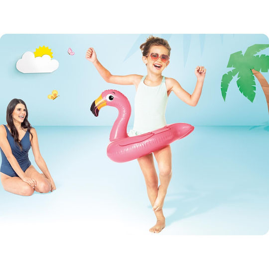 Intex Animal Παιδικό Σωσίβιο Κουλούρα Φλαμίνγκο από 6 Ετών Ροζ