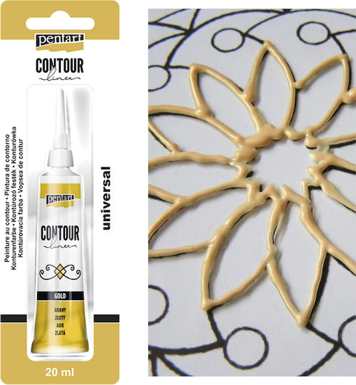 Pentart Vopsea pentru pictură Aurie Vopsele speciale pentru artizanat 20ml