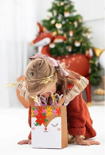PartyDeco Χάρτινη Τσάντα για Δώρο Λευκή 31.5x10x27εκ.
