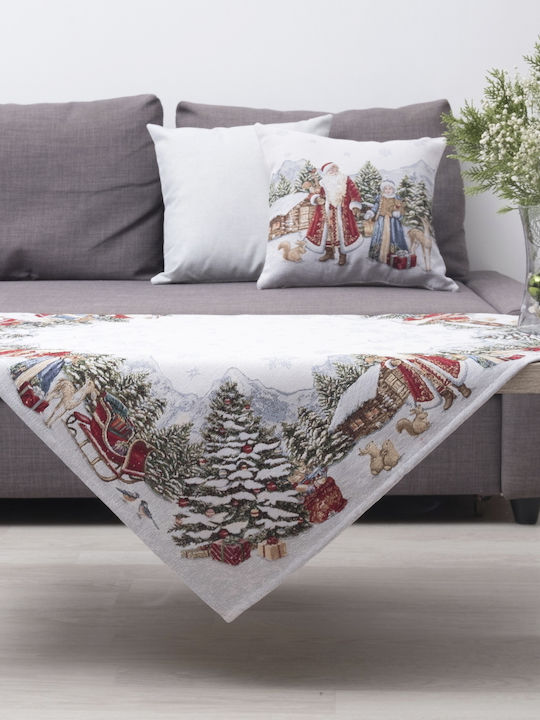 Dimeco Husă Decorativă de Crăciun pentru Pernă Pătrată Gri 45x45buc