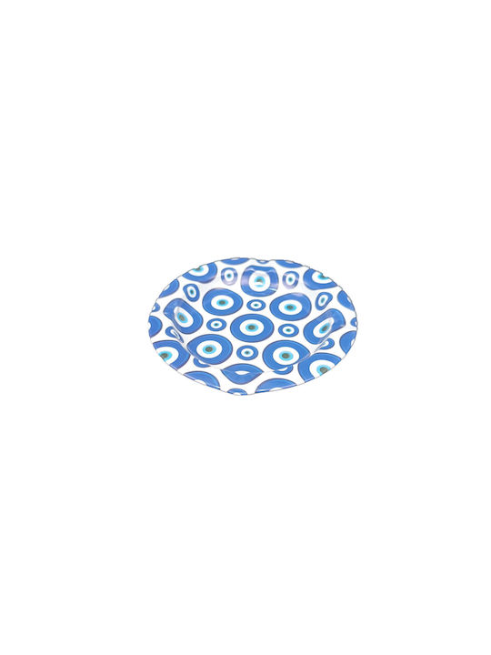 Metallaschenbecher mit blauem Augendesign