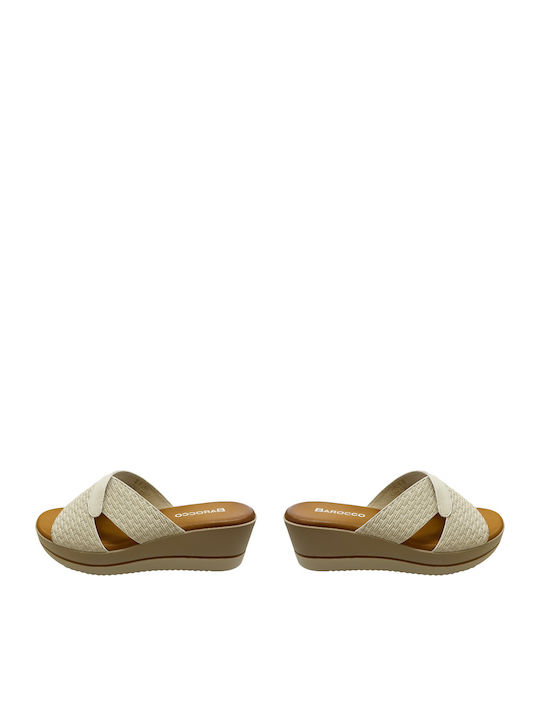 Women's Leather Platform Shoes White