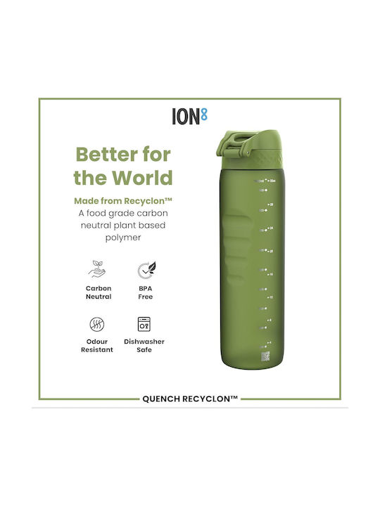 Ion8 Quench Παγούρι Πλαστικό Ποδηλάτου 1000ml Πράσινο