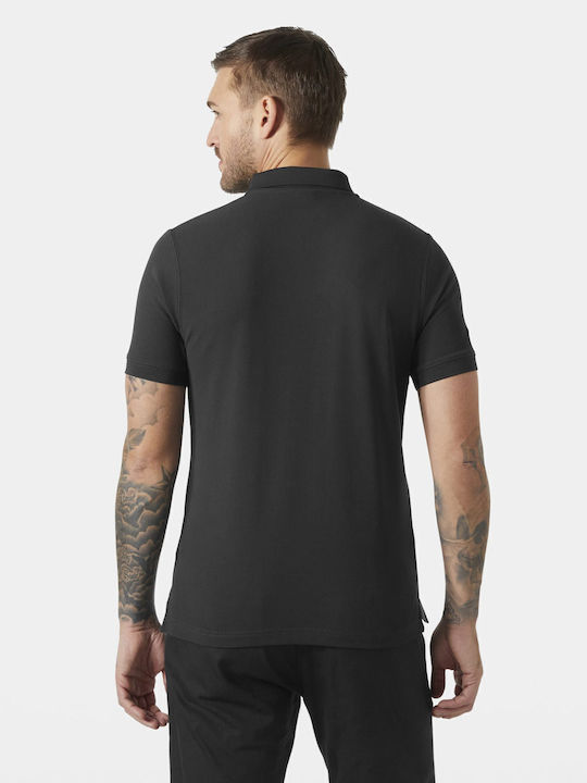 Men's Short Sleeve Polo T-shirt Black