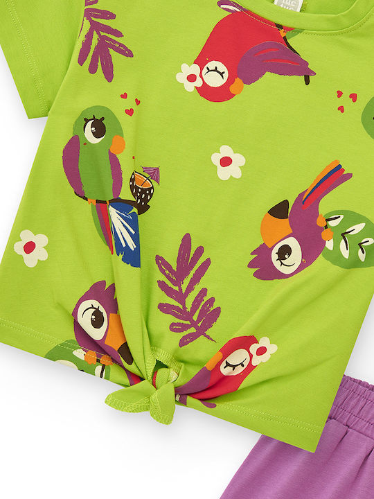 Kids' Set with Shorts Summer 2pcs Green
