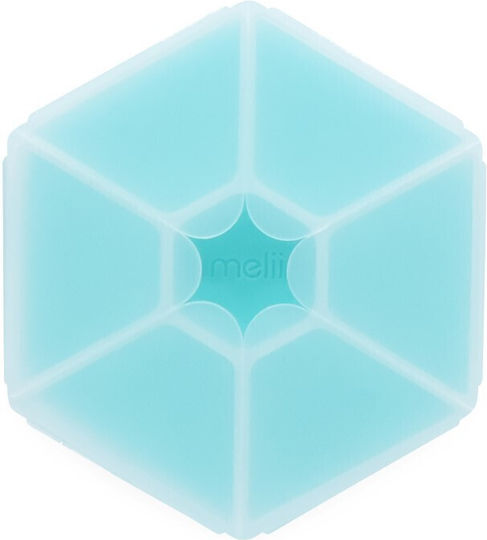 Melii Snackle Box Hexagon Πλαστικό Παιδικό Δοχείο Φαγητού Μπλε