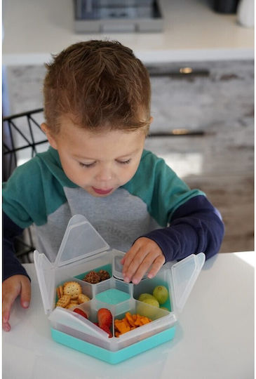 Melii Snackle Box Hexagon Plastic Kids' Food Container Green