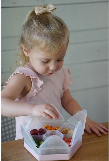 Melii Snackle Box Hexagon Πλαστικό Παιδικό Δοχείο Φαγητού Μπλε