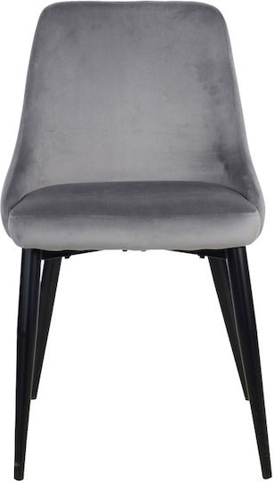 Zedna Scaune Sala de mese Catifelate Catifea gri 1buc 51x58x84buc