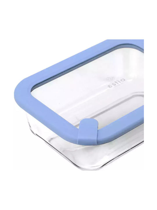 Estia Microwave Glass Lunch Box Colorseal Blue 1050ml