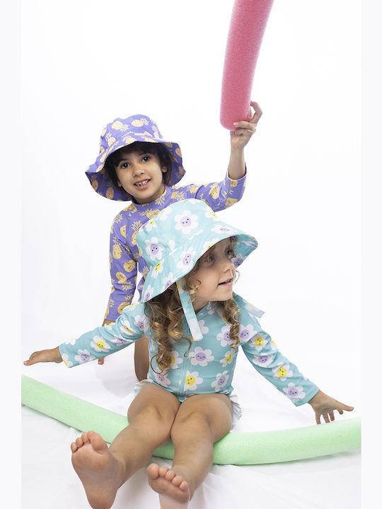 Zoocchini Kids' Hat Bucket Fabric Sunscreen Light Blue