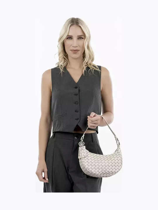 Francesca Γυναικεία Τσάντα Ώμου Μπεζ