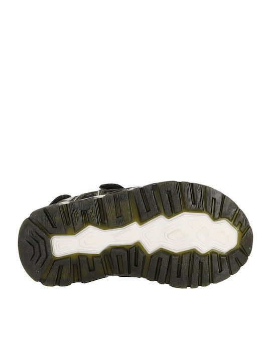 Kids' Sandals with Hoop & Loop Closure and Lights Green