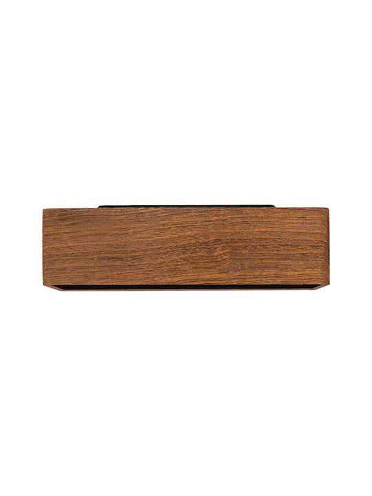 Life Noble Sapele Επιτραπέζιο Ψηφιακό Ρολόι LED Ξύλινο με Ξυπνητήρι Λευκό 221-0455