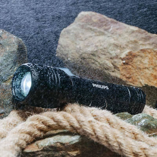 Philips Lumină de lucru și de sit, cu baterie Lanternă LED IPX4 cu Luminozitate Maximă 400lm Negru