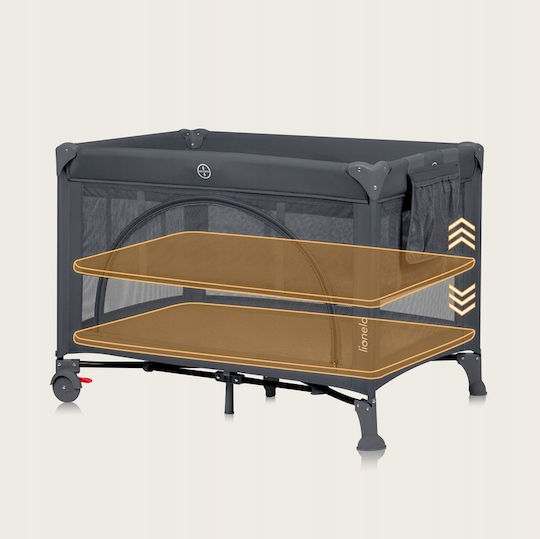 Lionelo Laura Playpen 2 Levels with Mattress Pink 102x72cm