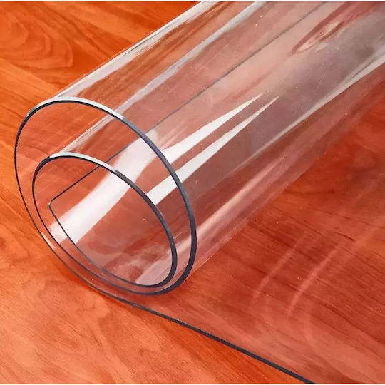 Față de masă transparentă din silicon Abyz 0,60 X 100 cm grosime 1,2 mm aspect de sticlă protecție ideală a suprafeței decor elegant