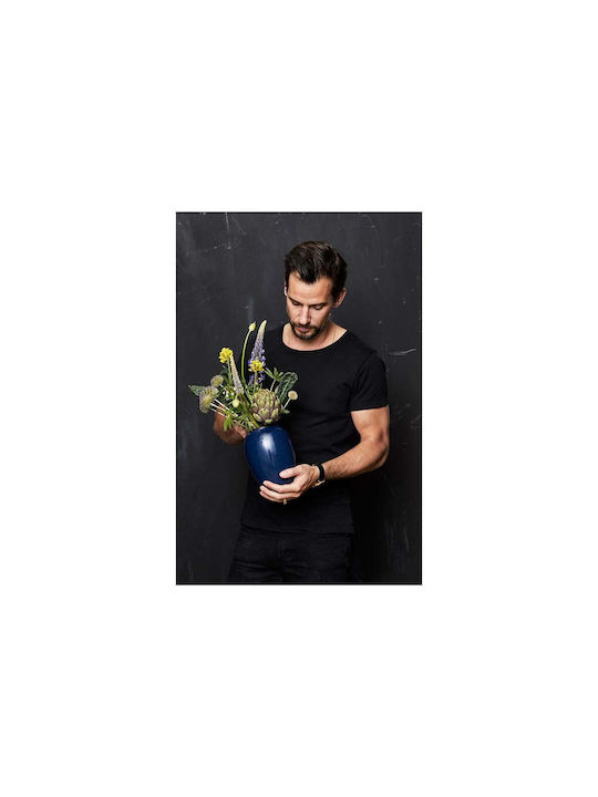 Oz Decorative Vase Blue 13x13x20cm