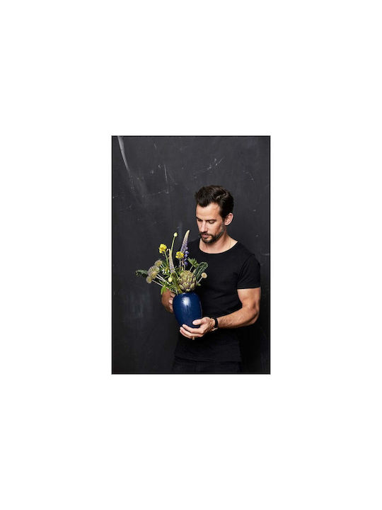 Oz Decorative Vase Blue 13x13x20cm