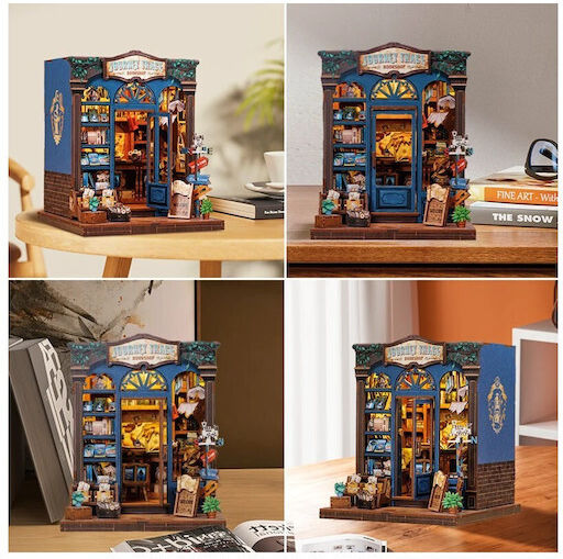 Cutebee Wooden Construction Toy Bookstore