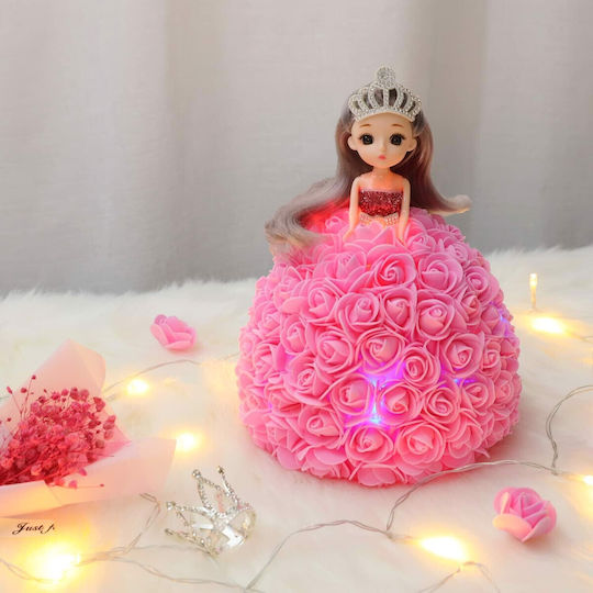 Flower Doll Pink Foam Roses Gift