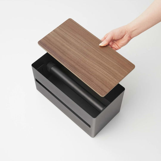 Yamazaki Suport pentru șervețele Metalică Neagră 31.2x16.2x17cm Yamazaki Suport pentru șervețele Metalică Neagră 31.2x16.2x17cm