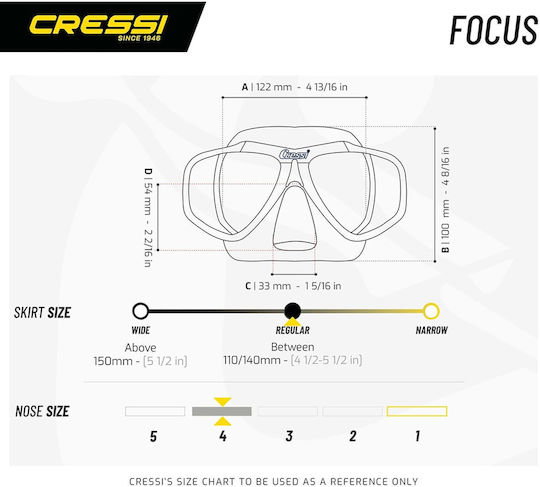 CressiSub Sea Mask Silicone Focus in Black color