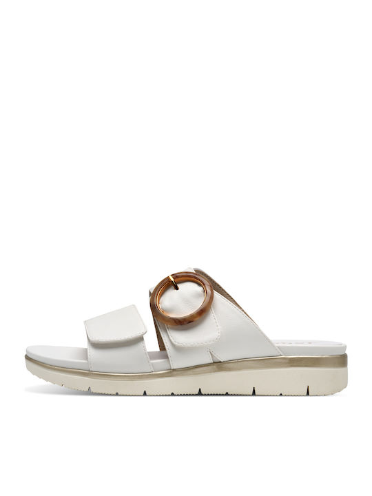 Flache Sandalen für Damen Anatomisch in Weiß Farbe