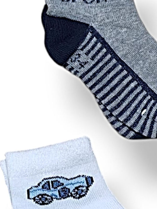 Babydom Șosete pentru Copii Sport Gray, Blue, Light Blue, White 3 Perechi