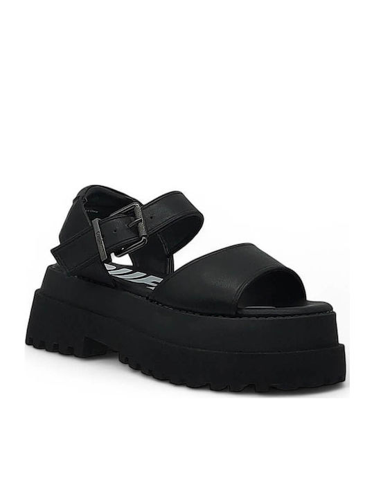 Jojo Women's Flat Sandals in Black Color
