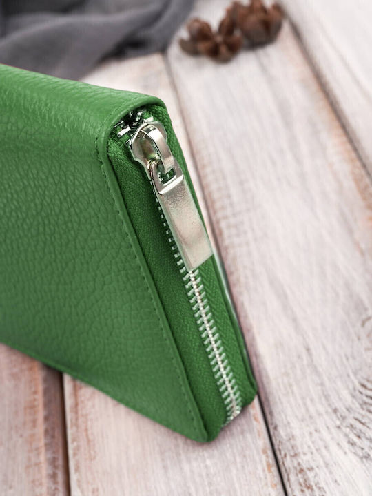 Leder Damen Geldbörse mit RFID Grün