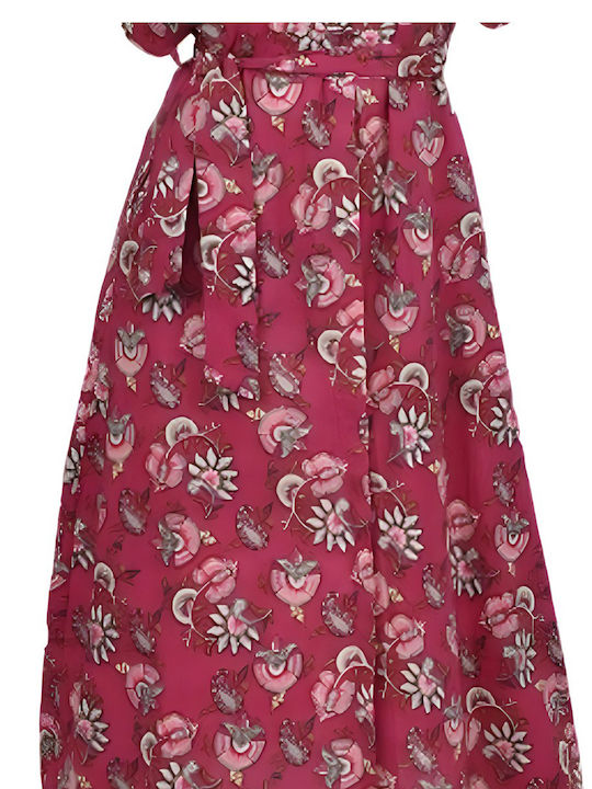 Maxi Shirt Dress Burgundy