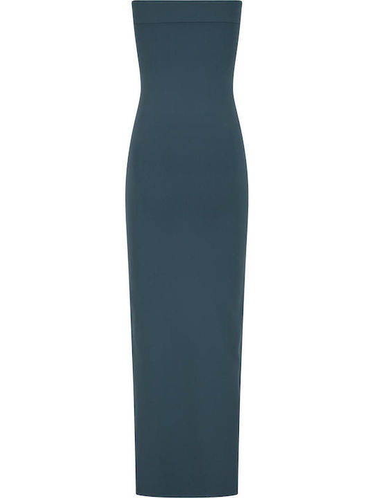 Sommer Midi Kimonoförm Dress Bottlegreen