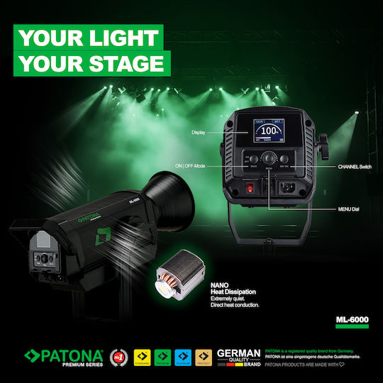 Patona Premium 600W Cob LED Professional Photo Continuous Lighting Video Light Ml-6000