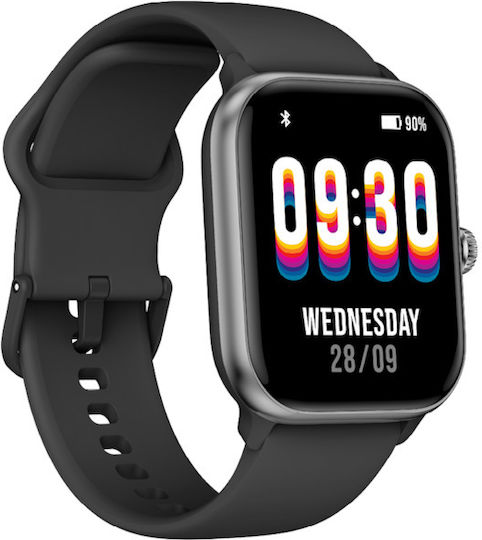 Bea-fon 201 50mm Smartwatch με Παλμογράφο (Μαύρο)