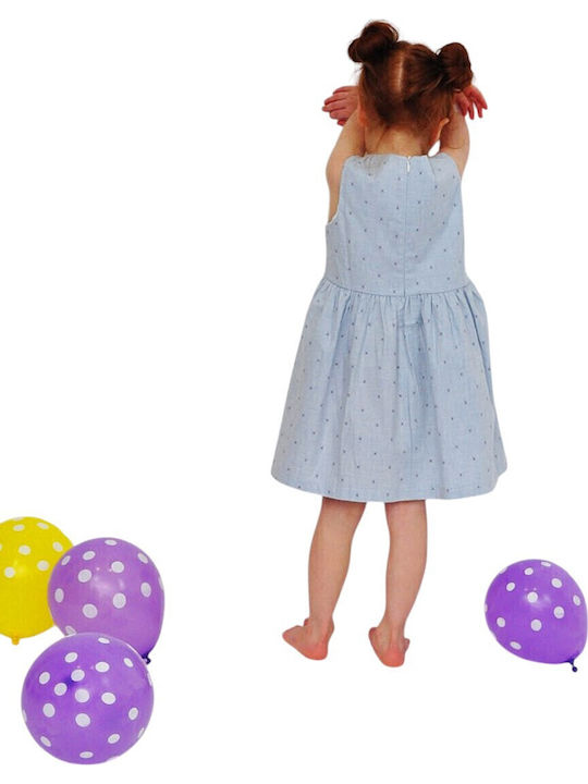 Kinderkleid Ärmellos Light Blue