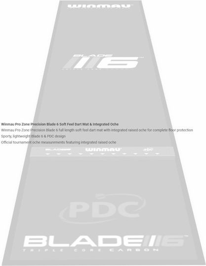 Winmau Pro Zone Precision Blade 6 Soft Feel Dart Mat & Integrated Oche