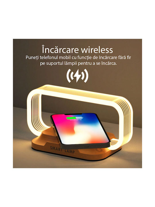 Lampă de noptieră cu încărcător wireless 10W Lexium