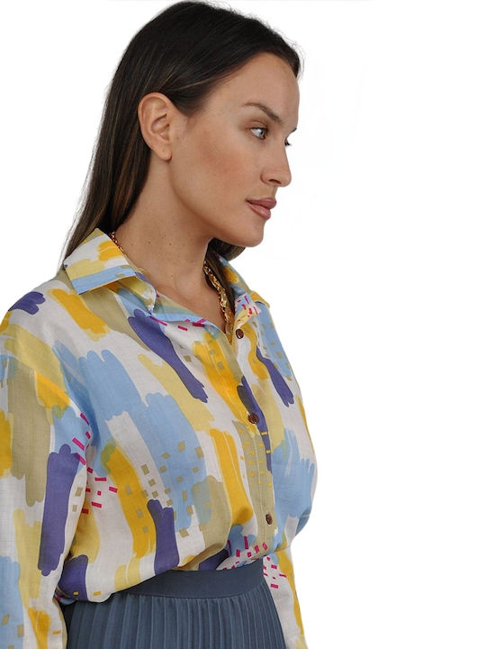 Women's Long Sleeve Shirt Colorful