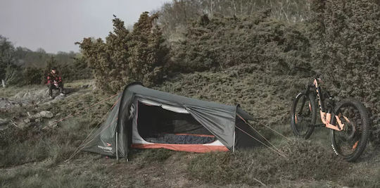 Easy Camp Sarek Σκηνή Camping Τούνελ Ορειβασίας Πράσινη 4 Εποχών για 1 Άτομο Αδιάβροχη 3000mm 38x12x95εκ.