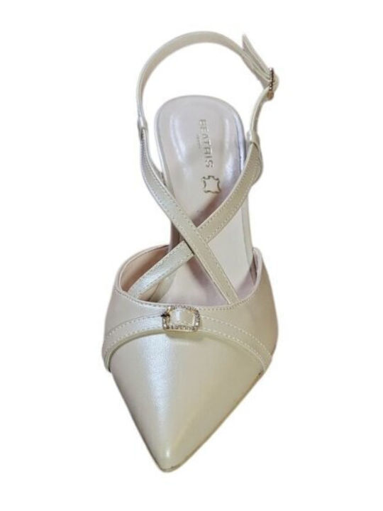 Pointed Toe Beige Heels