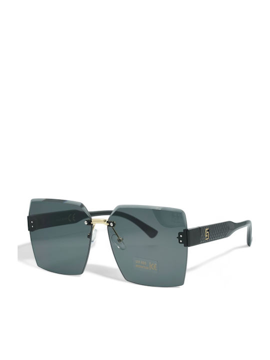 Optosquad Women's Sunglasses with Gold Metal Frame and Gray Lens 10061