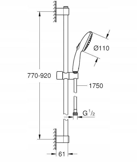 Grohe Τηλέφωνο Ντουζ με Σπιράλ Grohe Τηλέφωνο Ντουζ με Σπιράλ