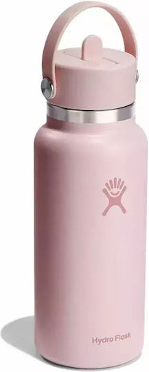 Hydro Flask Wide Mouth Flex Μπουκάλι Θερμός Ανοξείδωτο 1lt Trillium με Καλαμάκι