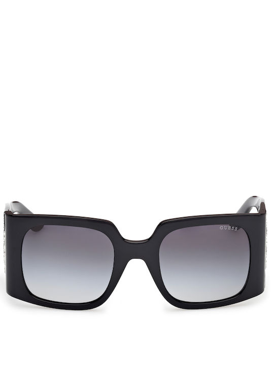 Guess Women's Sunglasses with Black Horn-Rimmed Frame and Grey Gradient Lenses GU00201-H/01B/53